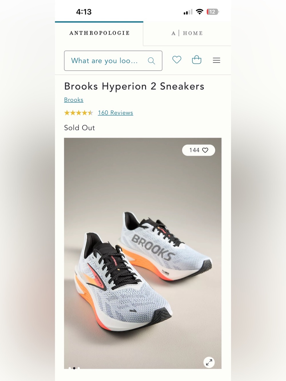Brooks Hyperion 2 Running Shoes — White, Black & Orange
